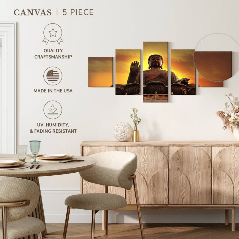 Lantau Island Buddha, 24" H x 55" W