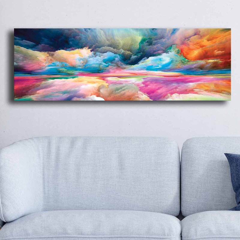 Stunning Decorative Canvas Painting, 11.8 x 35.4 inches | 100% Canvas (Thickness: 0.1 inches), Framed with 100% Pine Wood (Thickness: 0.9 inches) | Perfect for Living Room & Office Décor, Eye-Catching Artwork