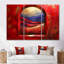 «Red Summer Meadow», ensemble d'art mural prairie-107183047-107183052