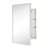 Velin 16.5'' x 24'' Polished Nickel Recessed and Surface Mount Bathroom Medicine Cabinet with Mirror Matt Black Square Cornered Metal Framed Rounded Rectangle Medicine Cabinet Mirror-181800593-181800594