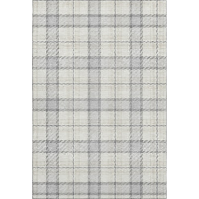 Premium Machine Washable Corum AMF1052 Plaid Rug