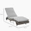 Chaise longue en rotin pour l'extérieur Outsunny avec dossier réglable à 5 niveaux, roues et confort coussiné pour une détente au bord de la piscine