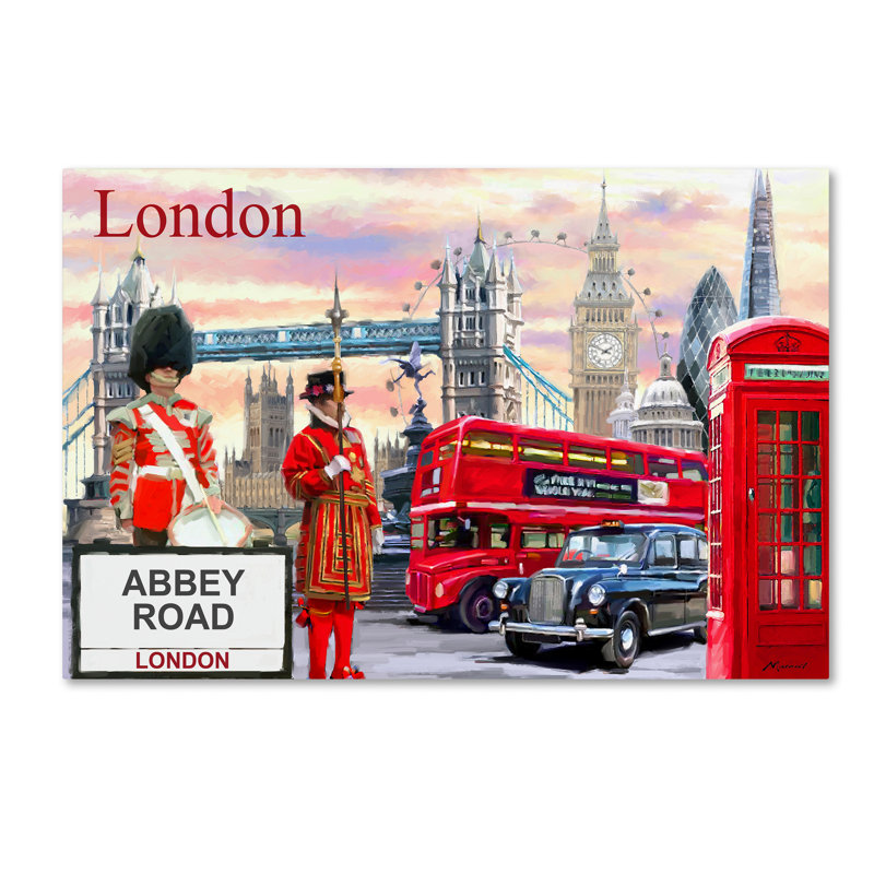 «Armand London Collage» par Armand, reproduction sur toile, H 30 po x l 47 po x P 2 po