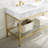 Kingsley 60" Stainless Steel Bathroom Vanity-695211180
