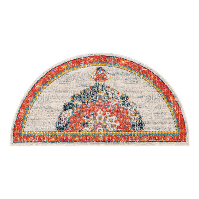 Galyean Abstract Ivory/Orange Rug