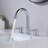 Circular Widespread Bathroom Faucet 3 Hole, 2-handle Bathroom Sink Faucet with Drain Assembly-53136767