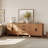 Eaton 3-Piece Modular Sideboard With Drawers & Doors, Weathered Oak Farmhouse Storage Cabinet For Living Room, Dining Room, Or Hallway-1402834882