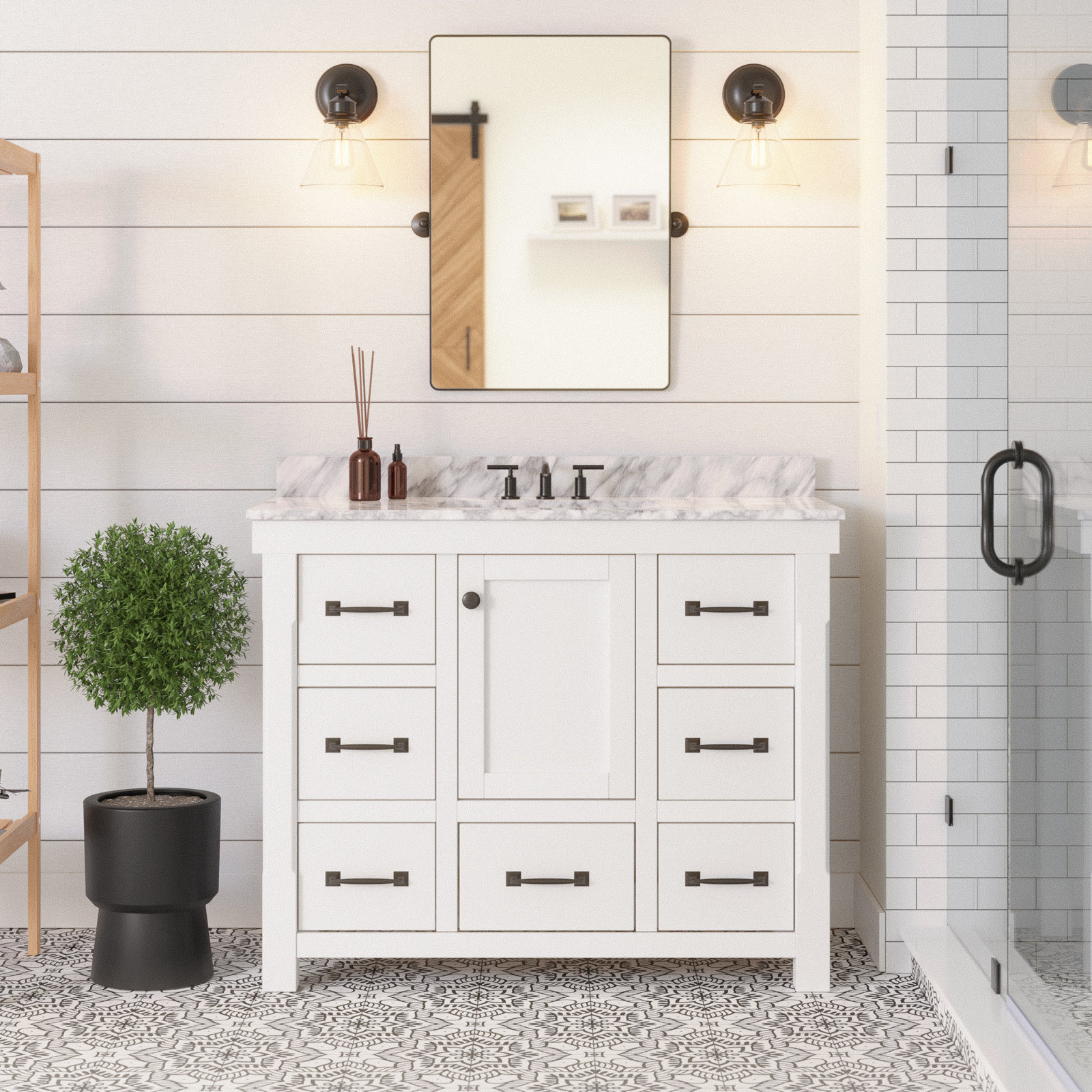 Galvan 42'' Single Bathroom Vanity, White