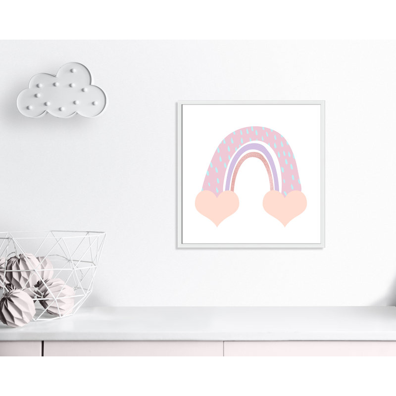 Arc-en-ciel 1, Encadré de boîte blanc, H 27,5 po x l 27,5 po x P 1,19 po