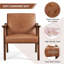 Faux Leather Accent Chair (Flat Arms)-91132067-100932157