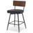 Swivel Upholstered Counter Stool with Metal Frame-407681869