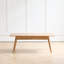 Table basse en bois massif avec rangement, assemblage facile, finition chêne naturel pour la maison et le bureau