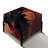 Ember Twilight Moody Patterns I - Floral Square Ottoman