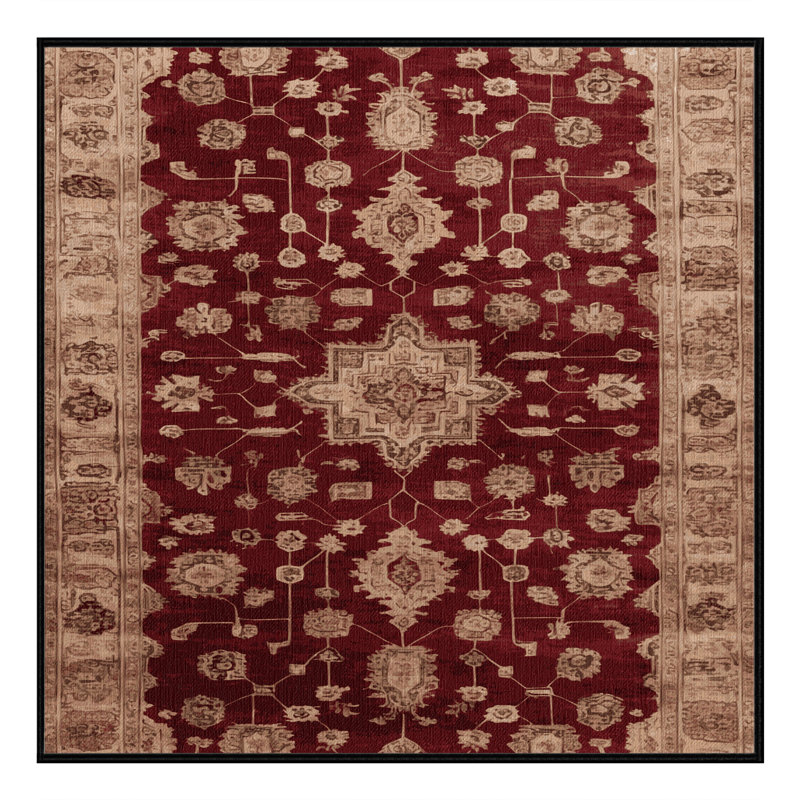 Tapis rouge lavé à la machine, Tapis de couloir 2 pi x 5 pi
