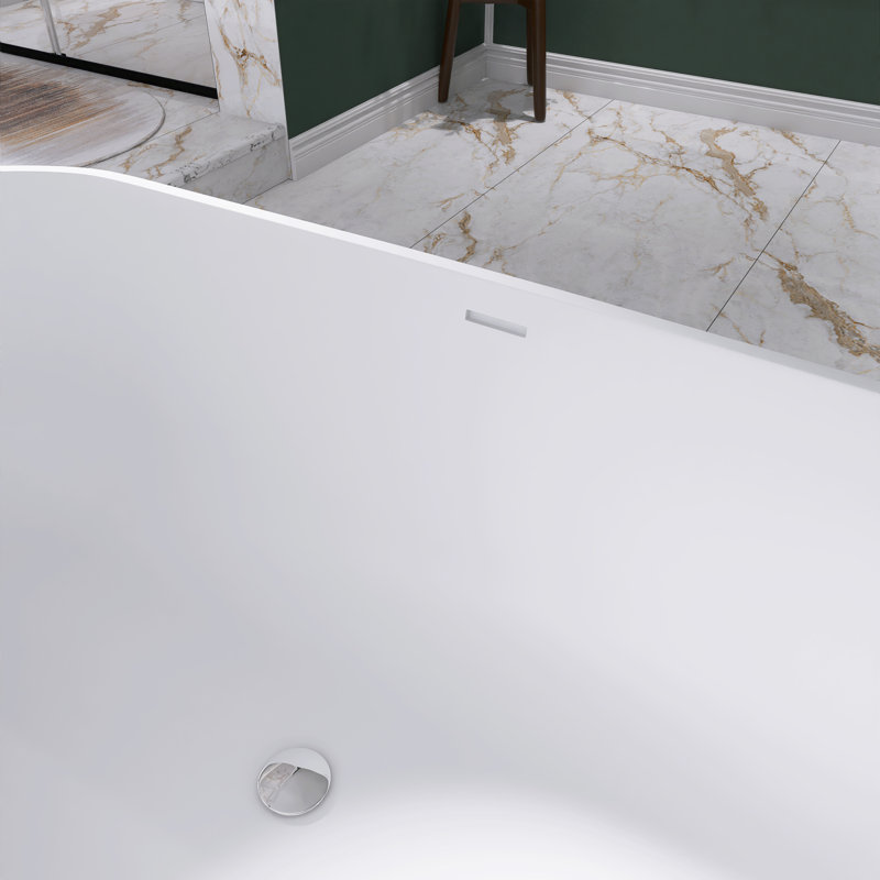 Baignoire de trempage autoportante 66,93 po x 31,5 po