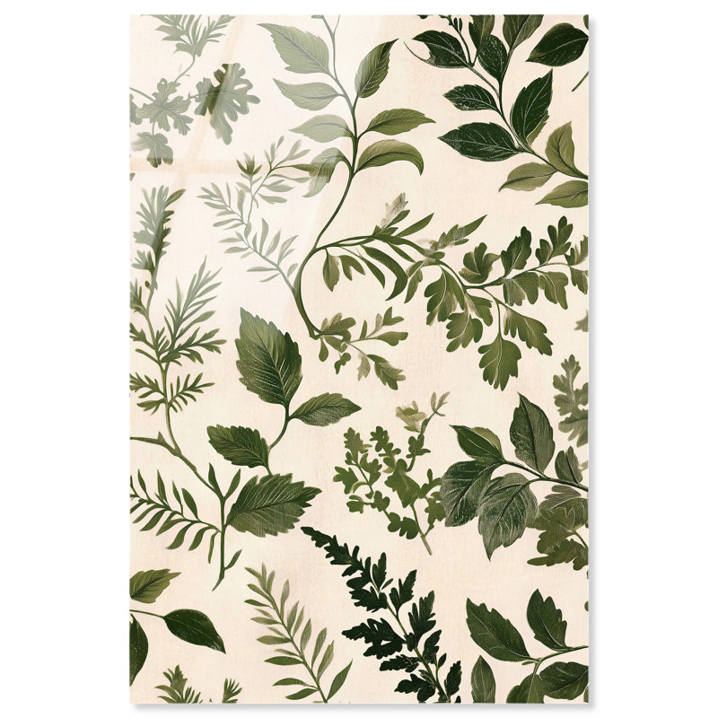 Décoration murale à motif floral Olive Sprigs II par Art Remedy, prêt à accrocher, 10 x 15, H 15 po x l 10 po