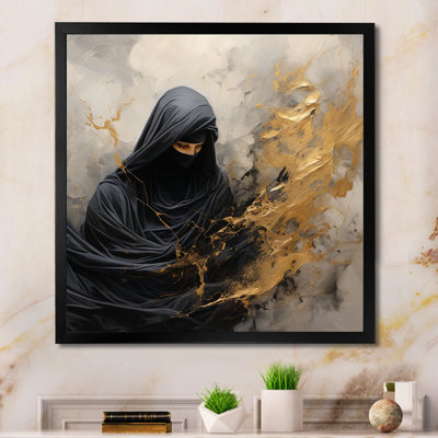 «Black and Gold Arab Woman», reproduction sur toile