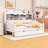 Twin Wooden Daybed with Storage and Hidden Drawers-286347077