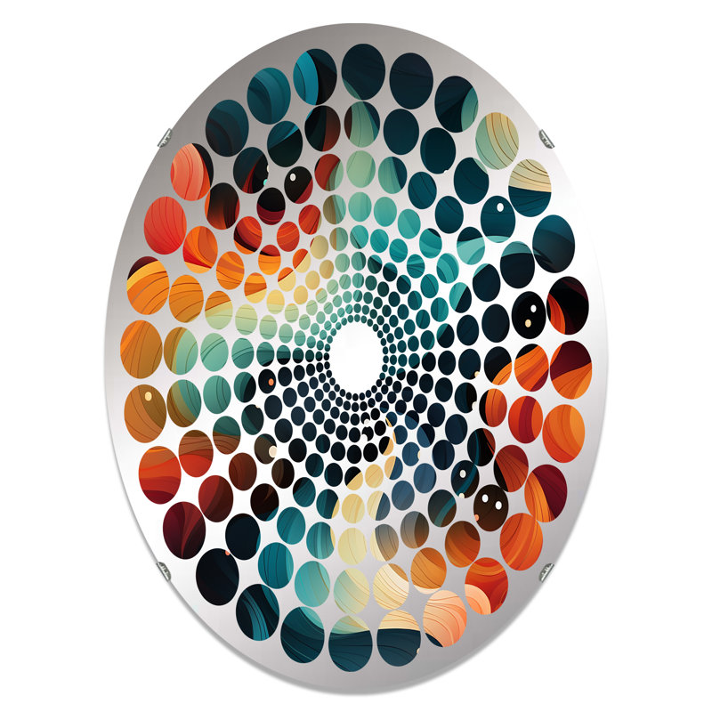 Miroir décoratif Cosmic Harmony III - Radial Dot, L 20 po x H 30 po