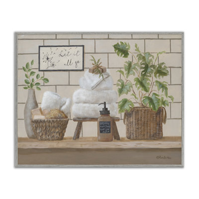 «Comforting Bathroom Spa Still Life», impression numérique sur toile par Pam Britton