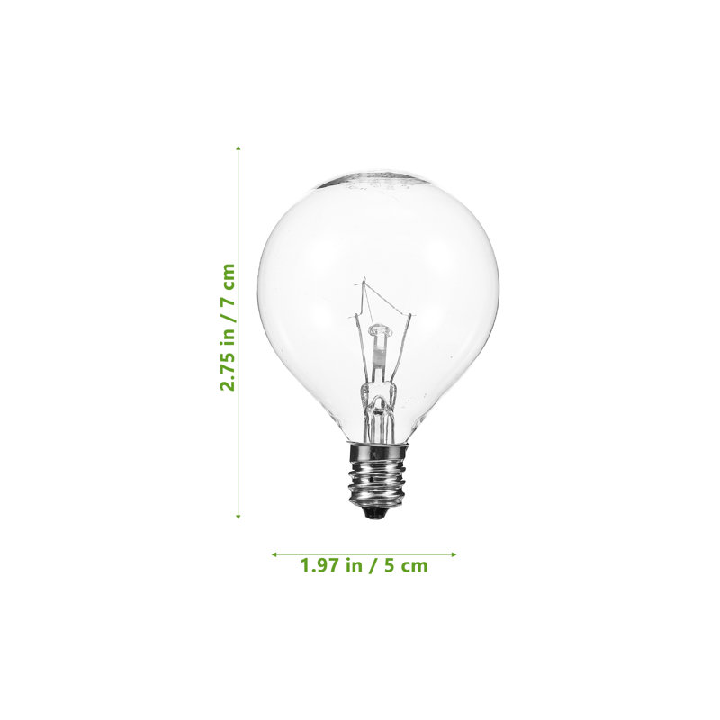 5PCS E12 Fragrance Wax Diffuser Lamp 25W Dimmable Globe Clear Light Bulb