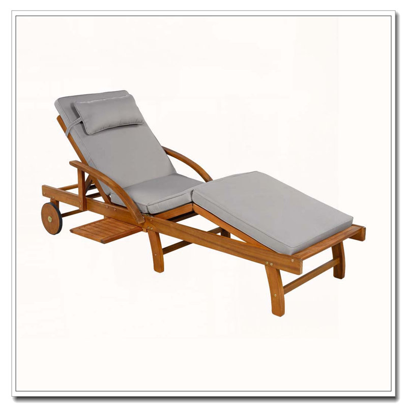 Chaises longues d'extérieur 77,5 ", 1, Gris