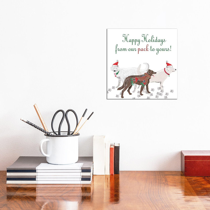 Woof Holiday Pack I by Andi Metz - Wrapped Canvas Gallery-Wrapped Canvas Giclée, 30.48 cm H x 30.48 cm W