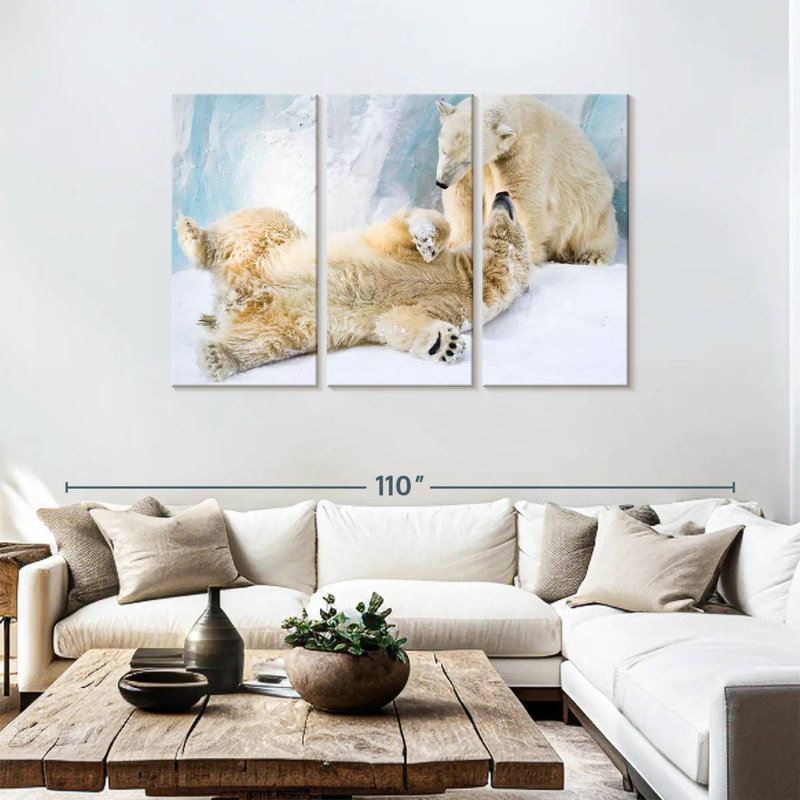 Brampt Polar Bears, 48" H x 74" W