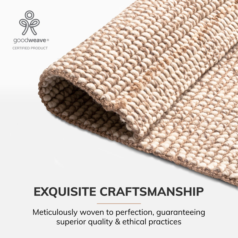 Nathanial Jute / Sisal Hand Woven Area Rug, Rectangle 244 x 305cm