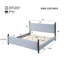 Structure de lit minimaliste, lit tapissier pour chambre à coucher
