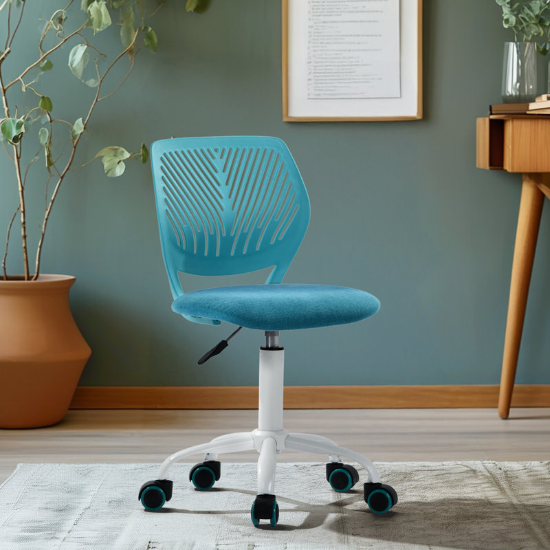 Chaise de bureau pivotante ajustable pour adolescent, Gris, Blanc