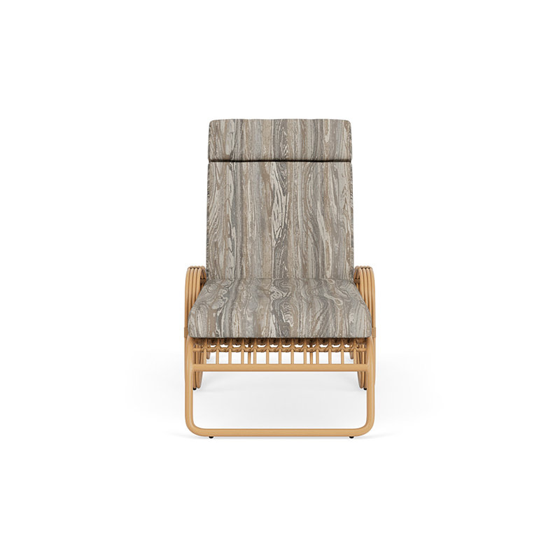 Riviera Outdoor Chaise Lounge, Woodgrain Ash
