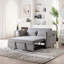 Canapé-lit convertible futon 3 en 1, canapé-lit en velours de 55 po avec 2 coussins, dossier inclinable, poches latérales pour le salon, canapé-lit-218602361