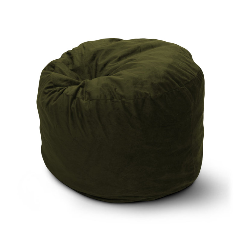  | Tabouret 2 pieds | Rembourrage en mousse - housse amovible lavable, Olive Suede