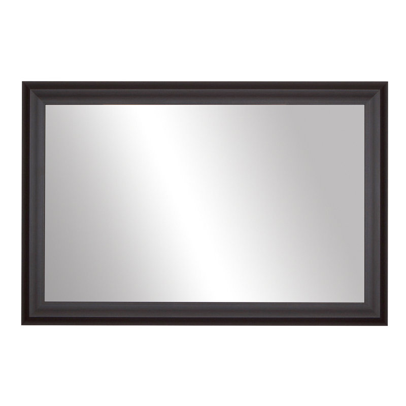 Woodford Wood Framed Mirror with Safety Backing Ideal for Bathroom / Vanity Mirror, Oxidized Walnut, 28" x 24"
