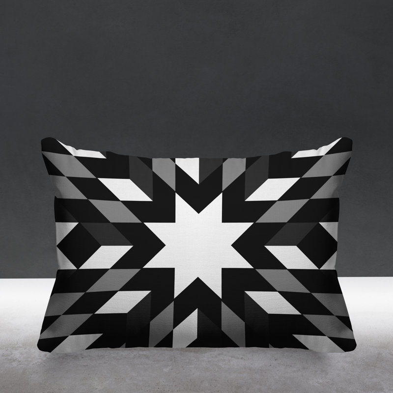 Coussin intérieur / extérieur Lynn Country, Noir