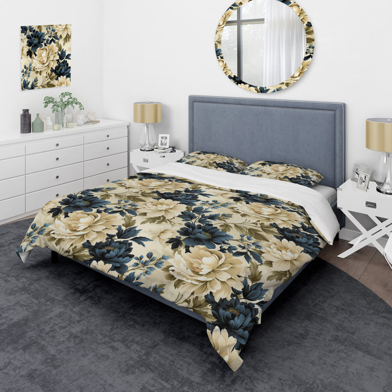 Ensemble de housse de couette Timeless Damask Legacy, Housse de couette simple + 1 taie décorative stan