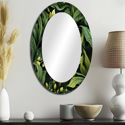 Theressa - Miroir mural ovale vert