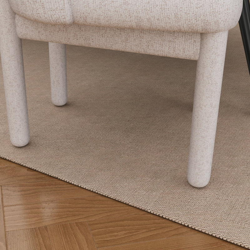 Chaise d'appoint rembourrée (ensemble de 2), Beige, Beige