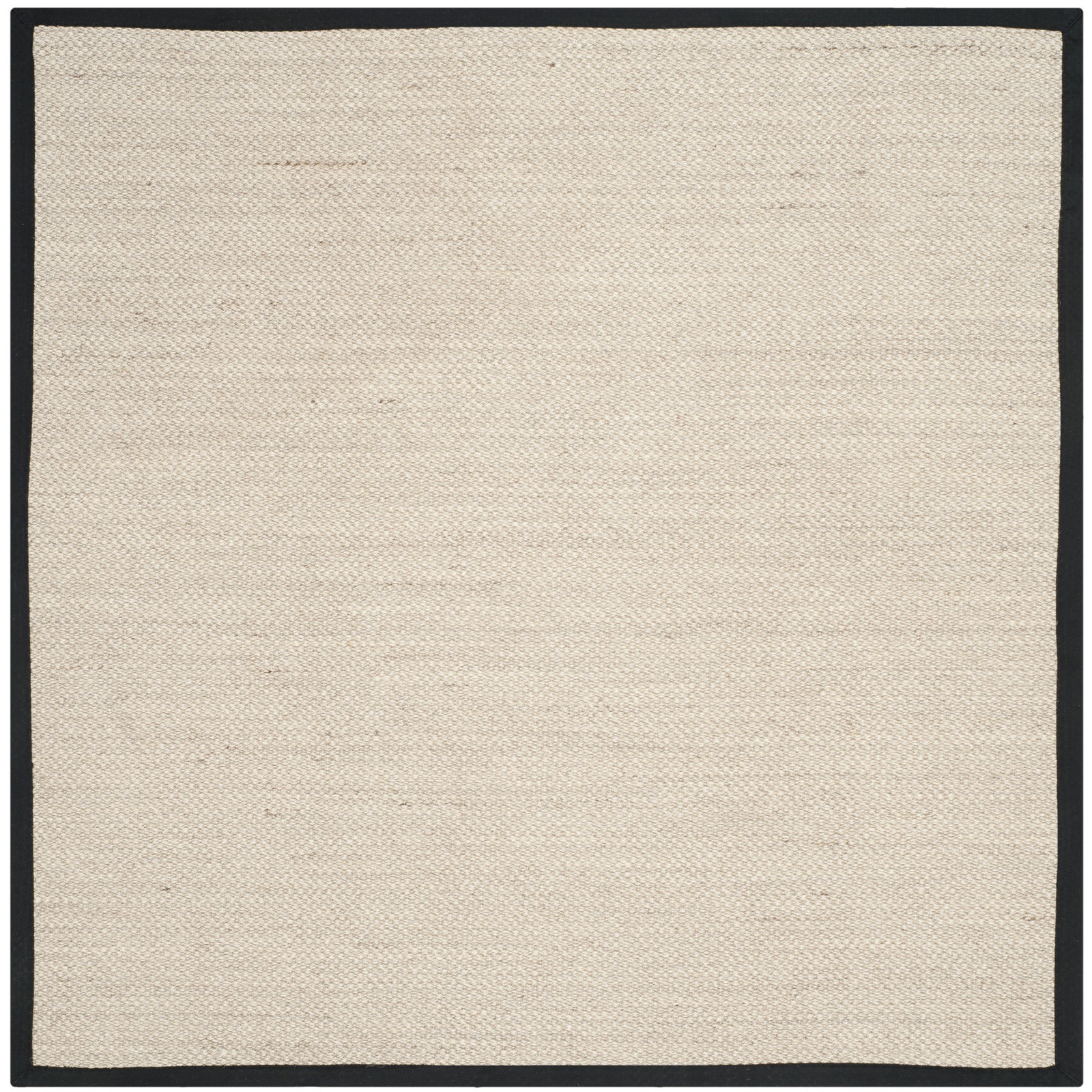 Torbin Marble Black Jute Rug, Square 10'