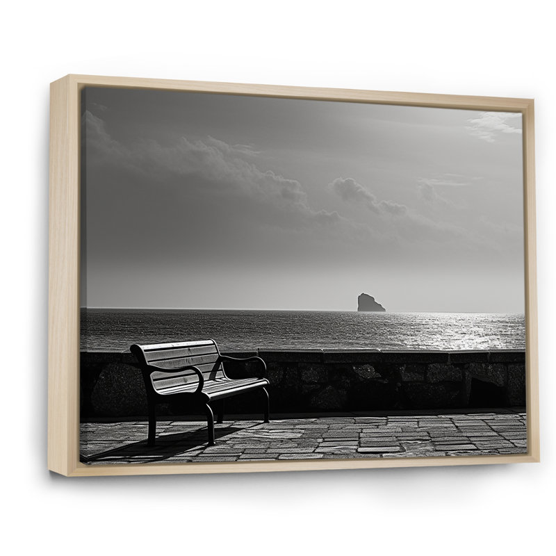 Quach - plage et océan, reproduction d'art sur toile, H 12 po x l 20 po x P 1 po, Cadre naturel flottant