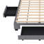 Lit plateforme tapissier à 3 tiroirs Sagen-88537350