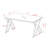 Sherry Glass Top Metal Base Dining Table-1185504256