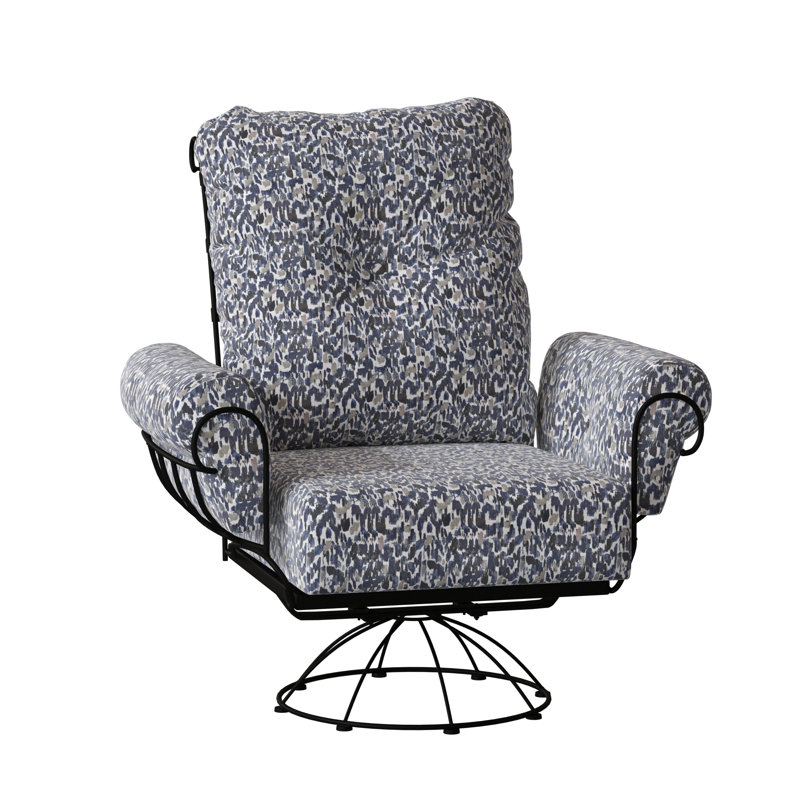 Terrace Outdoor Rocker Chair, Textured Black, Canvas Bird's Eye Sunbrella® Canvas