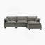 L-Shaped Corduroy Corner Sofa With Storage Armrests For Living Room And Office Use.-618714491