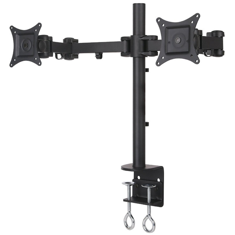 Support pour écran double Mount-It | Support de bureau double | Convient à deux écrans d'ordinateur de 13 à 27 po