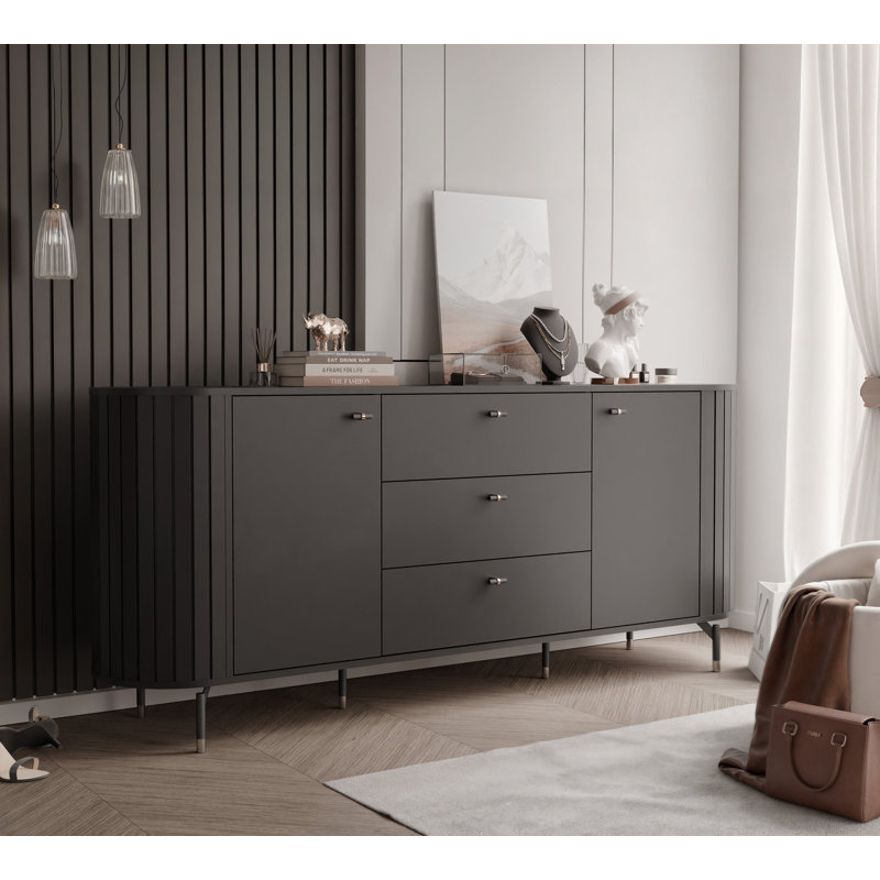 Taushia 190cm Sideboard, Black