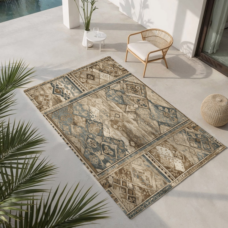 Tapis intérieur et extérieur Rustic Charm, Rectangle 4pi x 6 pi
