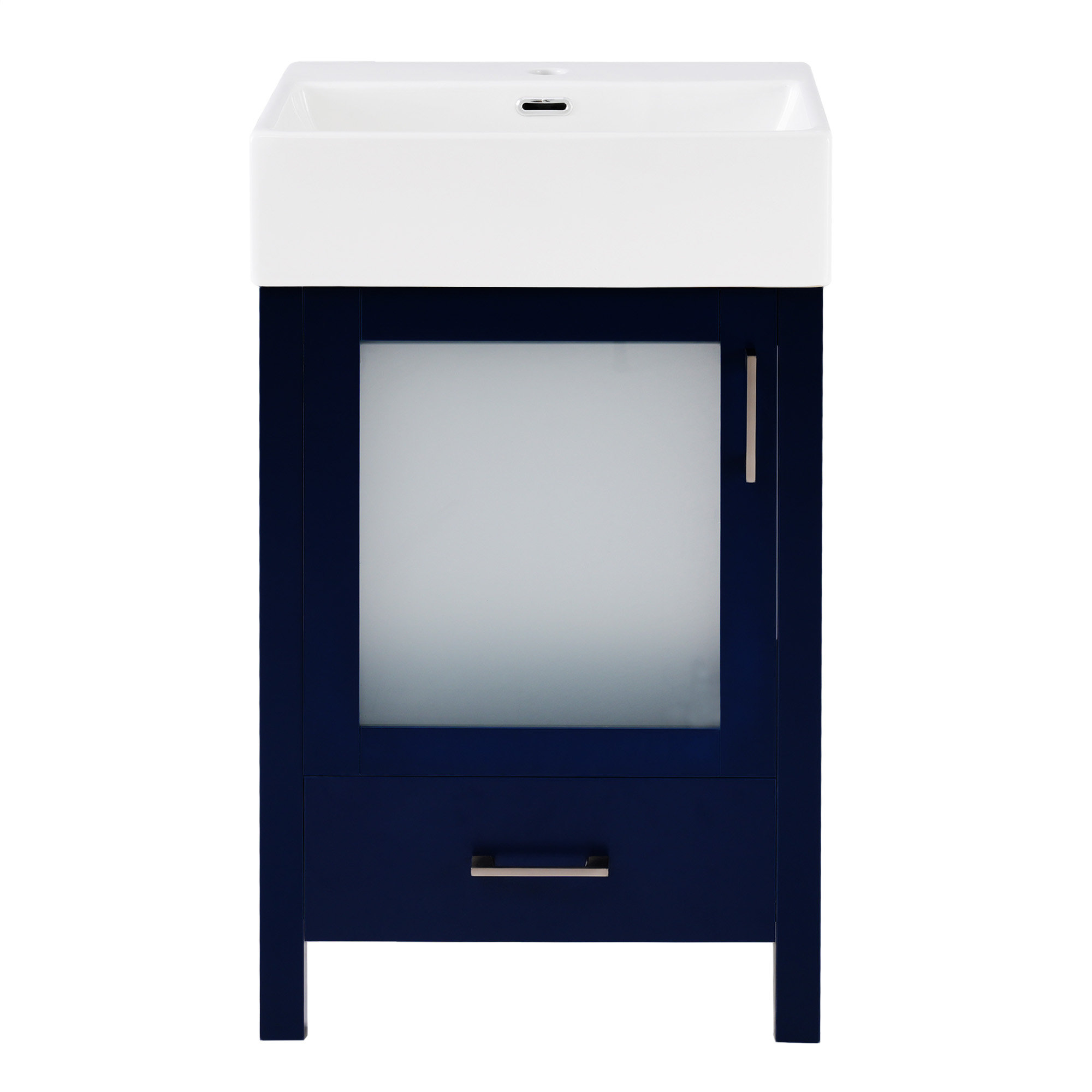 Ebern Designs 20-Inch Bathroom Vanity With Ceramic Sink And Ample ...