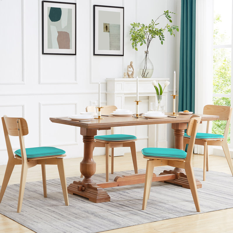 Honeycomb Non-Slip Indoor Chair Cushions, Teal, 6-Pack